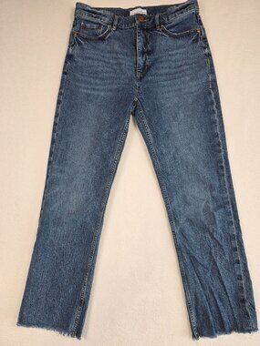 Loft Womens High Waist Straight Crop Jeans Size 26 Size 2